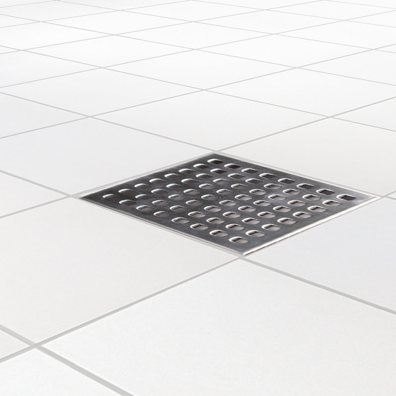 Stainless Steel 4" Square Modern Shower Drain