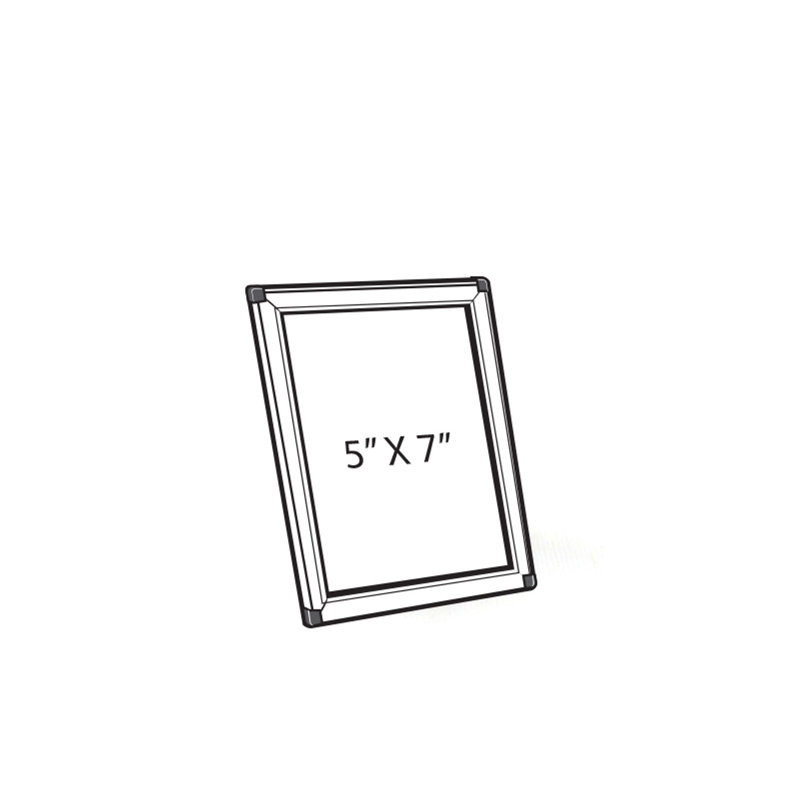 Cadre à pression vertical / horizontal 5 po x 7 po pour présentoir de comptoir ou mural, paquet de 10