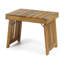 Table d'appoint en bois - plateau à lattes pour un look élégant, pliable, l 21,92 po x P 13,73 po, H 15,69 po, couleur et motif, 21,92 13,73 15,69 po, facile à assembler,
