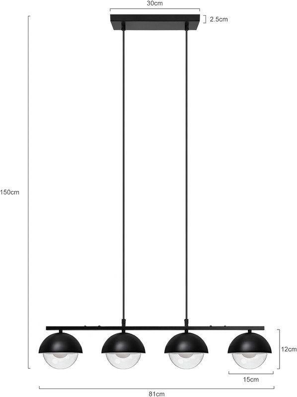 Norlyn 4 - Light Kitchen Island Chandelier