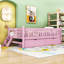 Lit plateforme simple en bois avec garde-corps et deux tiroirs-398613219