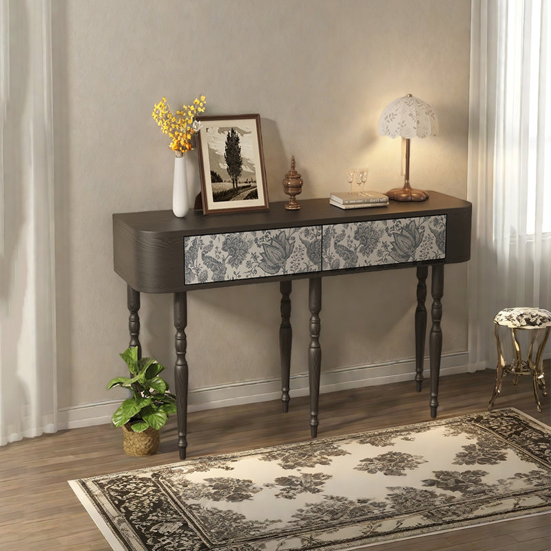 Console moderne avec tiroirs en bois, H 31,5 po x l 47,24 po x P 15,75 po