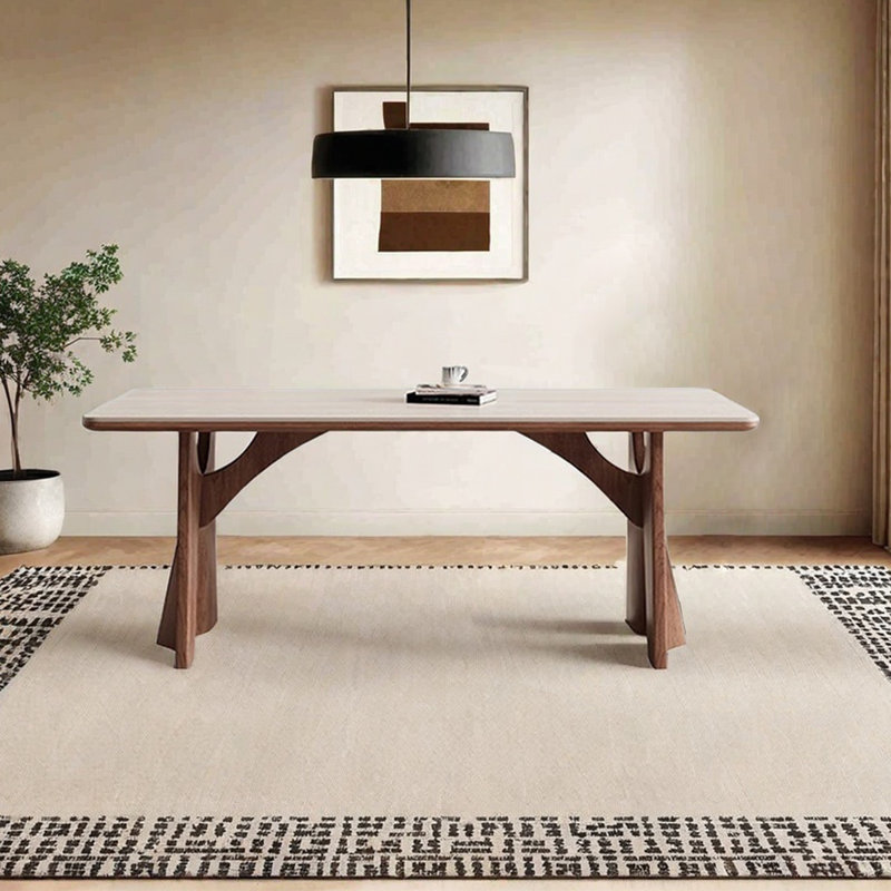 Table de salle à manger style champêtre, H 29,53 po x L 55,12 po x l 31,5 po