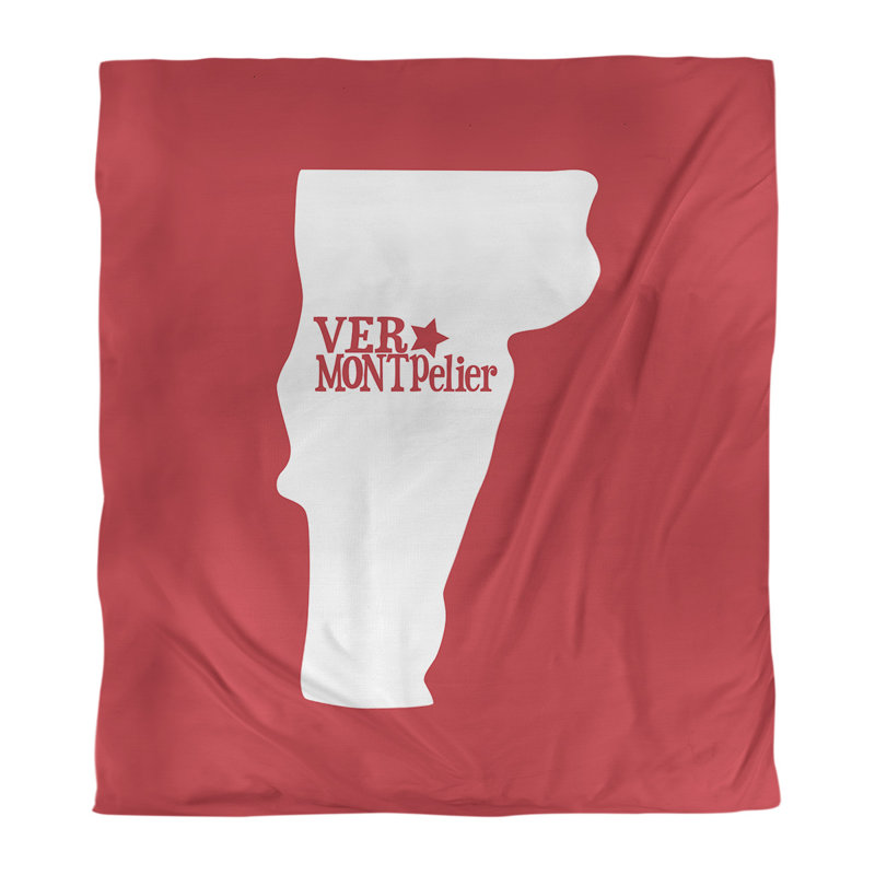 Housse de couette réversible simple montpelier vermont, Housse de couette pour grand lit, Rouge, Microfibre