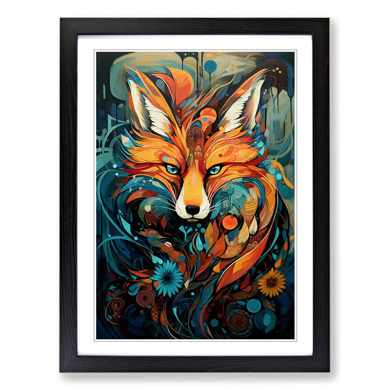 Single Picture Frame Print on Wood, 34cm H x 25cm W, Black Framed