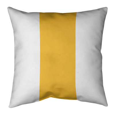 Striped Leather/Suede Reversible Pillow Cover