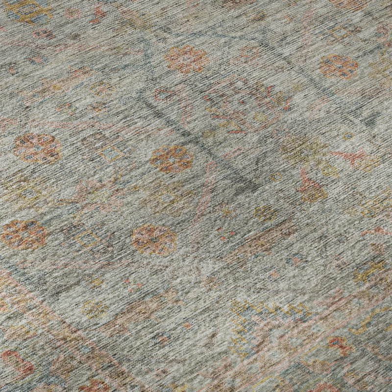 Tapis de qualité mondiale lavable à la machine Premium AMD1136, Rond 8 pi