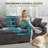 Boneless Modern Chenille Sectional Sofa With Movable Ottoman – L-shaped Couch For Living Room, Soft Upholstery, 4 Colors (beige, Blue, Light Gray, Gray)-980701287
