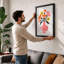 Blooms in Pink Mid-Century - Framed Print-604239793-604239797