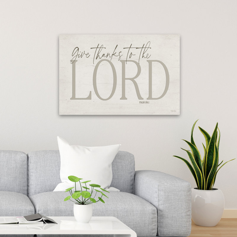 «Donner grâce au seigneur», H 24 po x l 36 po