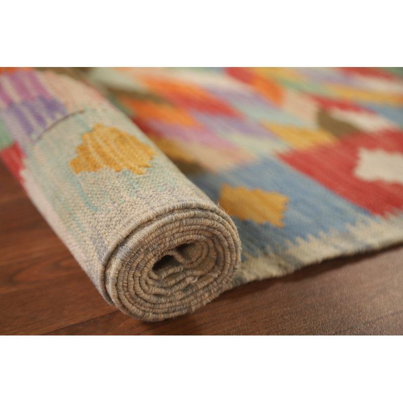 Reversible Wool Kilim Runner Rug 3x10
