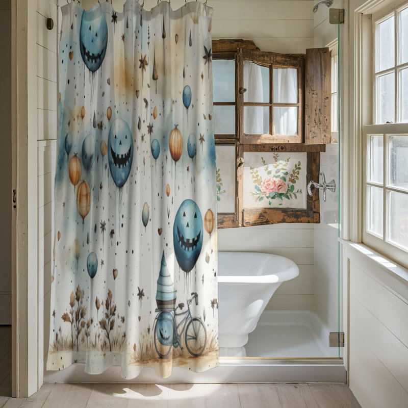 Haunted Autumn - Premium Shower Curtain, H 74 po x l 71 po
