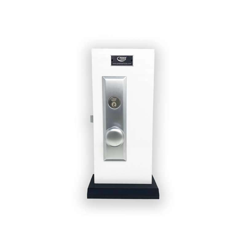 Bouton de serrure à mortaise complet, Oui, Chrome satiné