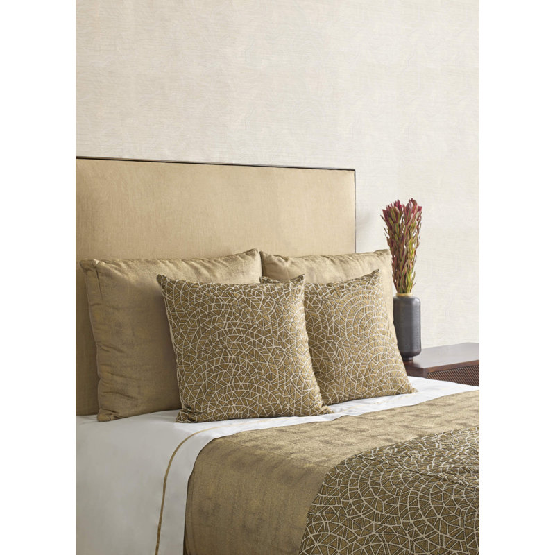 The Met x Ann Gish Ornament Pillow, 24x24, Gold-Charcoal