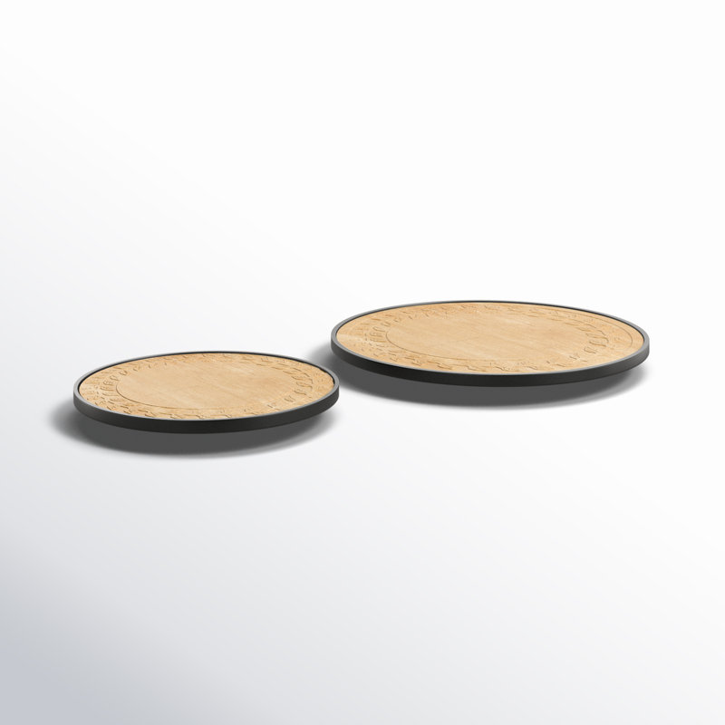 Plateau en bois Audsley Kelsie (ensemble de 2)