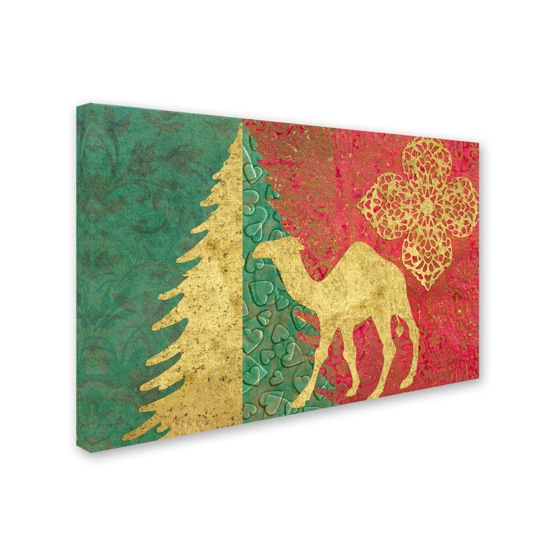 «Xmas Tree and Camel», impression sur toile tendue, H 12 po x l 19 po