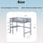 Wood Frame Twin Size High Loft Bed With Safety Guardrail And Built-In Desk-1830662825
