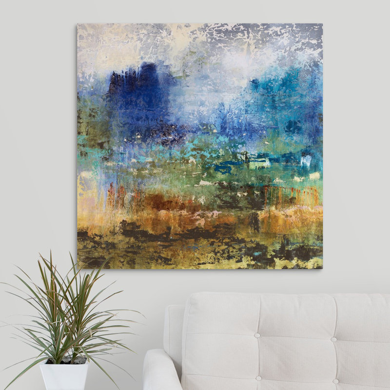 « vivante landscape », peinture sur toile, Toile tendue, H 12 po x l 12 po x P 1,25 po