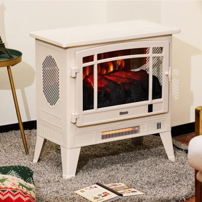 Apria 25" WiFi Electric Fireplace Infrared Heater with Crackling Sound, Timer, Remote Control 1400W