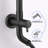 10 Inch Black Dual-Function Shower System with Rough in-Valve