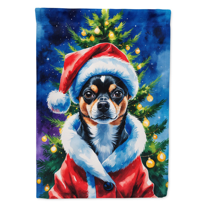 Drapeau de jardin Doberman Pinscher, Chihuahua noir et brun clair