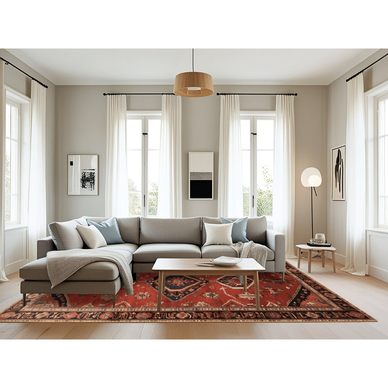Machine Washable Persian Brown Area Rug, Rectangle 8' x 12'