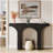 47” Modern Black Console Table for Entryway & Behind Sofa – Narrow Hallway Table with Arched Base