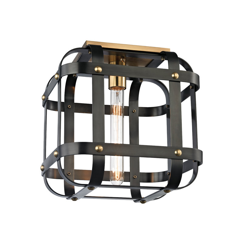Plafonnier semi-encastré 1 lumière 11,75 po Colchester, Vieux bronze vieilli