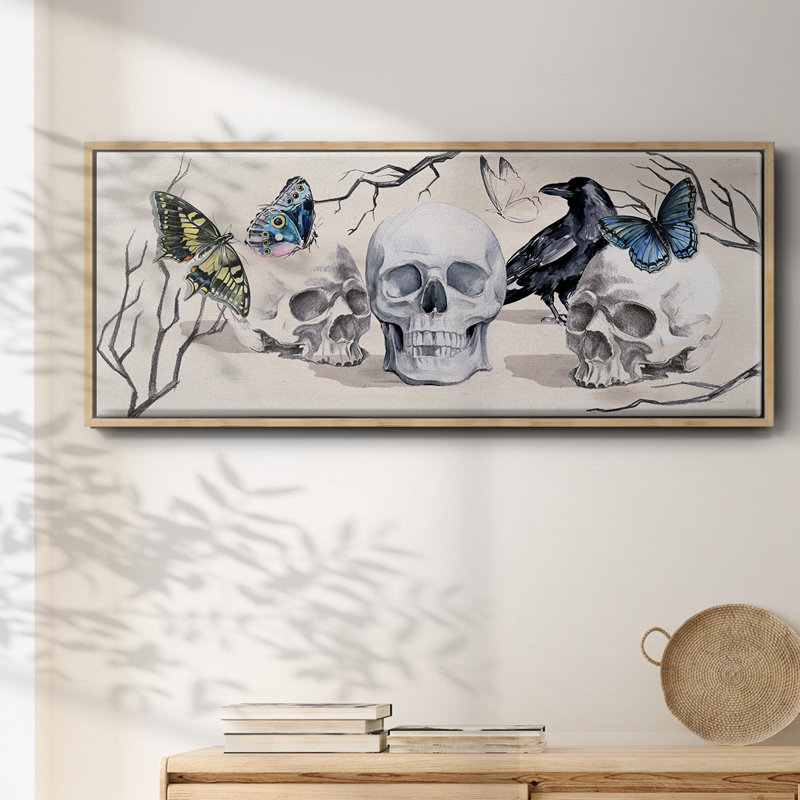 Nevermore Collection D- Framed Canvas, 12" H x 30" W