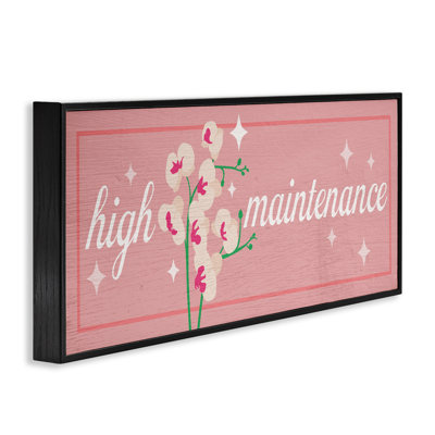 Floral High Maintenance Framed Giclee, design by Lil' Rue