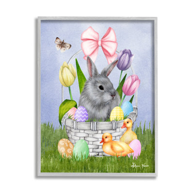 Panier de lapin pastel