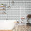 Carrelage mural mosaïque en mélange de verre, de pierre et de métal 11 po x 12 po City Layer