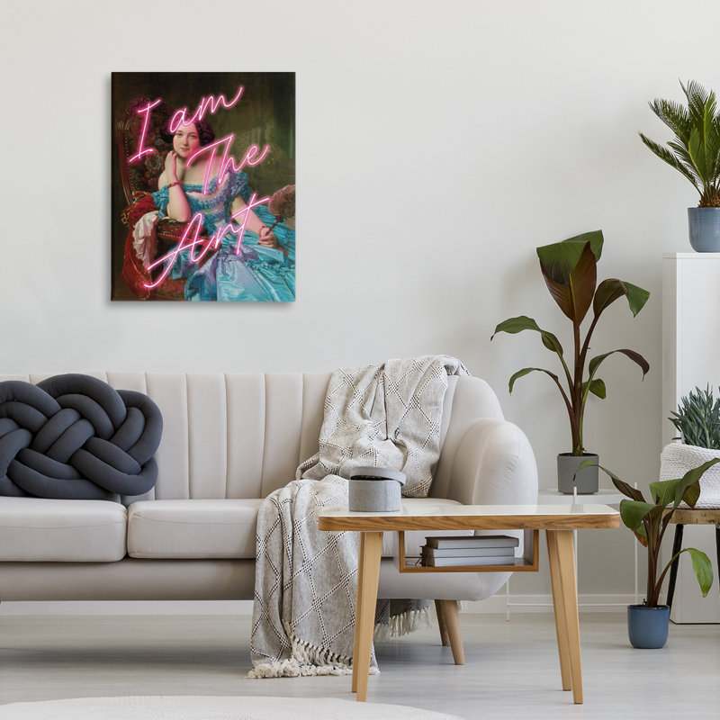 «I Am The Art», toile par Mary Urban, H 20 po x l 16 po