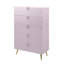 Commode rose à finition ultrabrillante