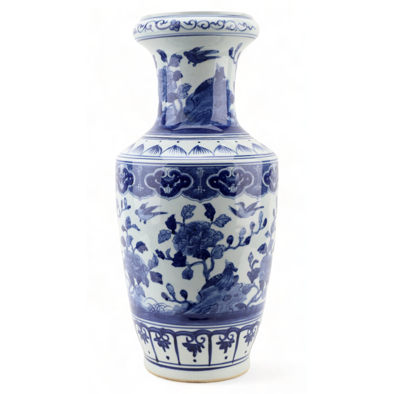 Sparrows Handmade Porcelain Table Vase