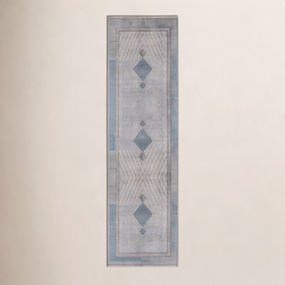 Favager Blue Light Brown Oriental Rug