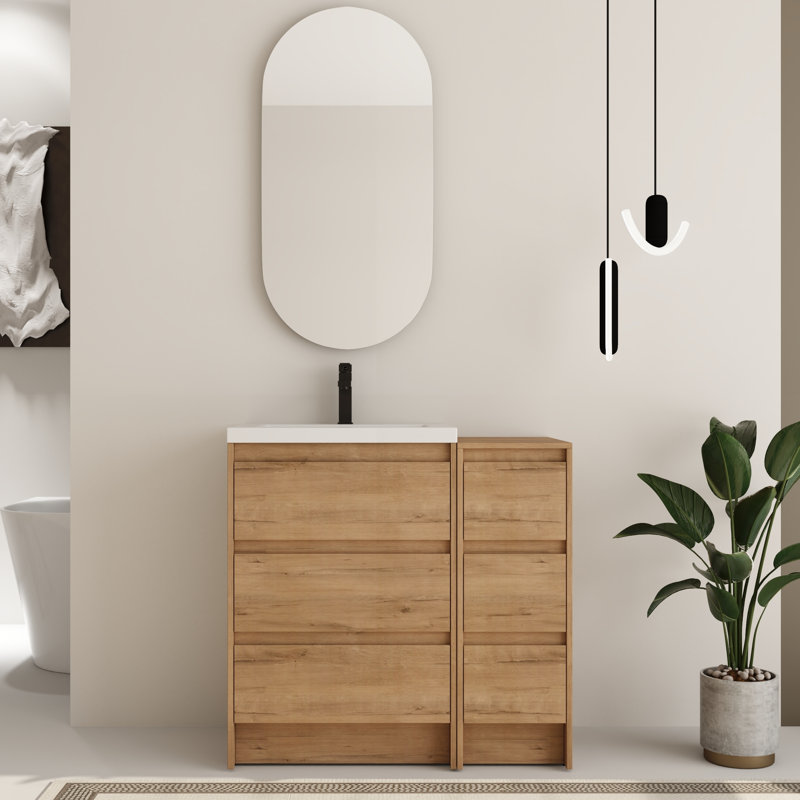  Ensemble de meuble-lavabo simple 36 po avec plateau en résine Bellmead, 36"