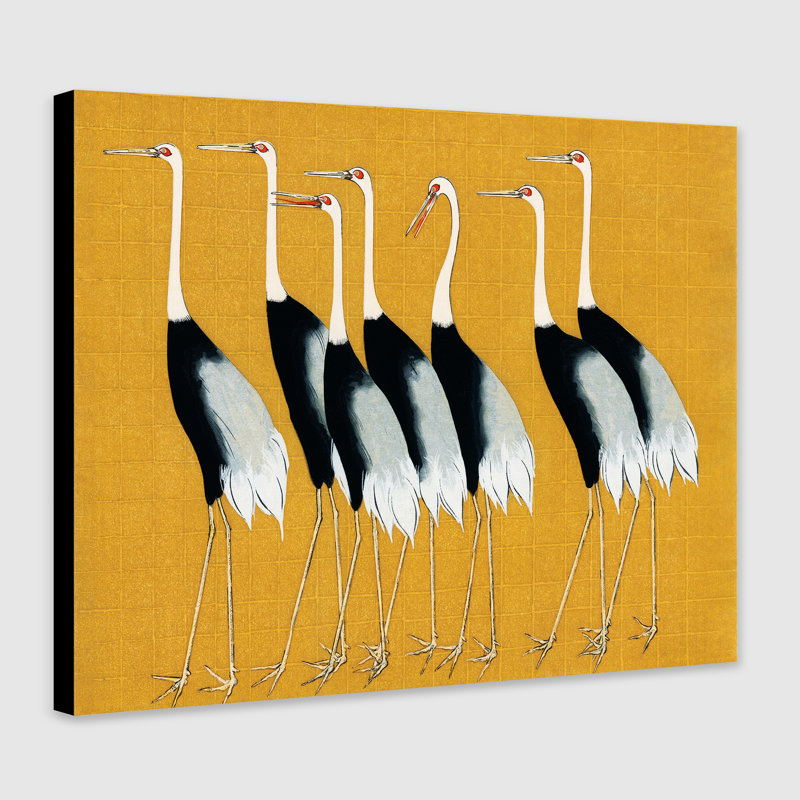Japanese Red Crown Cranes - Wrapped Canvas Art Prints