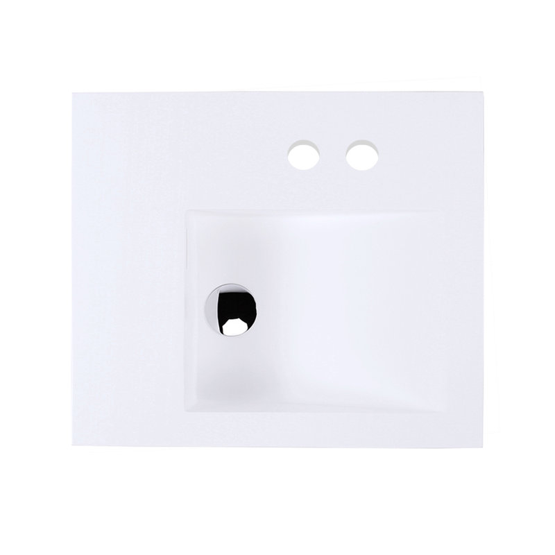 Luce 21.88'' L Bathroom Sink, Matte White, 4" Centers