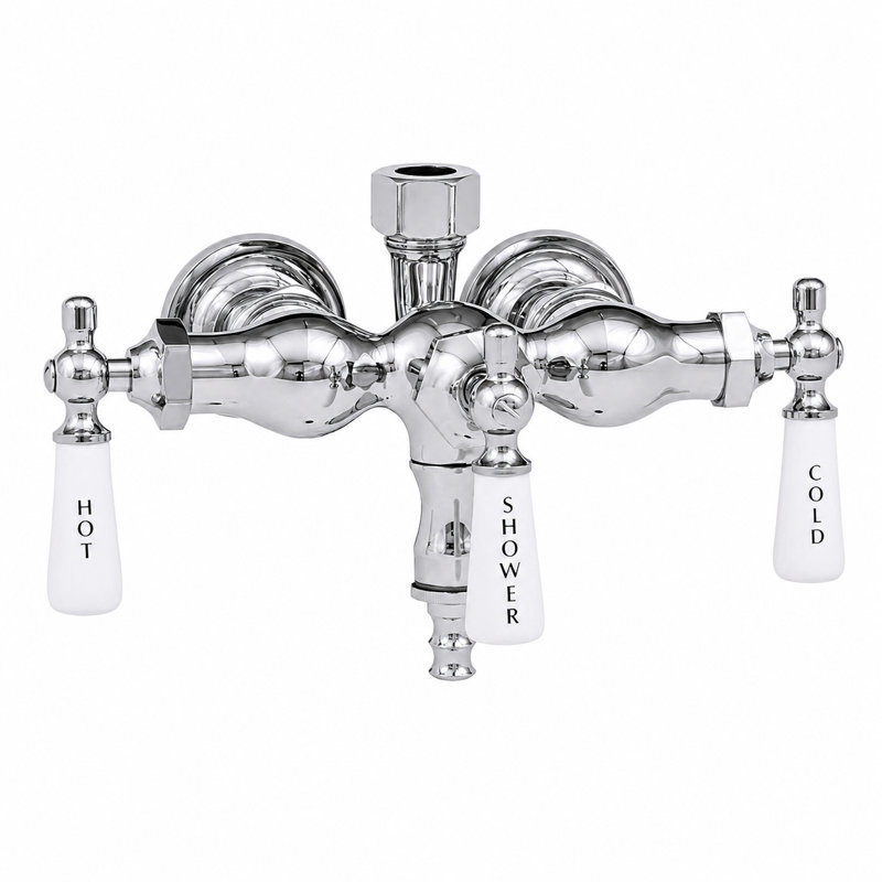 Robinet inverseur de baignoire pour rehausseur de douche par Strom Living, Chrome