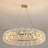 Dandelion 12 - Light Dimmable Gold Round Crystal Chandelier