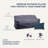  Romance Blaze Classic Polyester Waterproof Patio Sofa Cover, 3‑Seater Outdoor Couch Furniture Cover, Meridian Twilight-1522634414