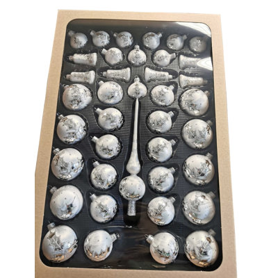 58cm Solid Colour Glass Christmas Tree Baubles