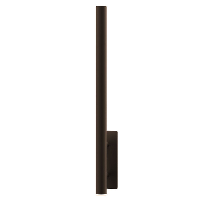 Flue Aluminium LED Armed Sconce, 40" H x 5" W x 4.75" D, Bronze