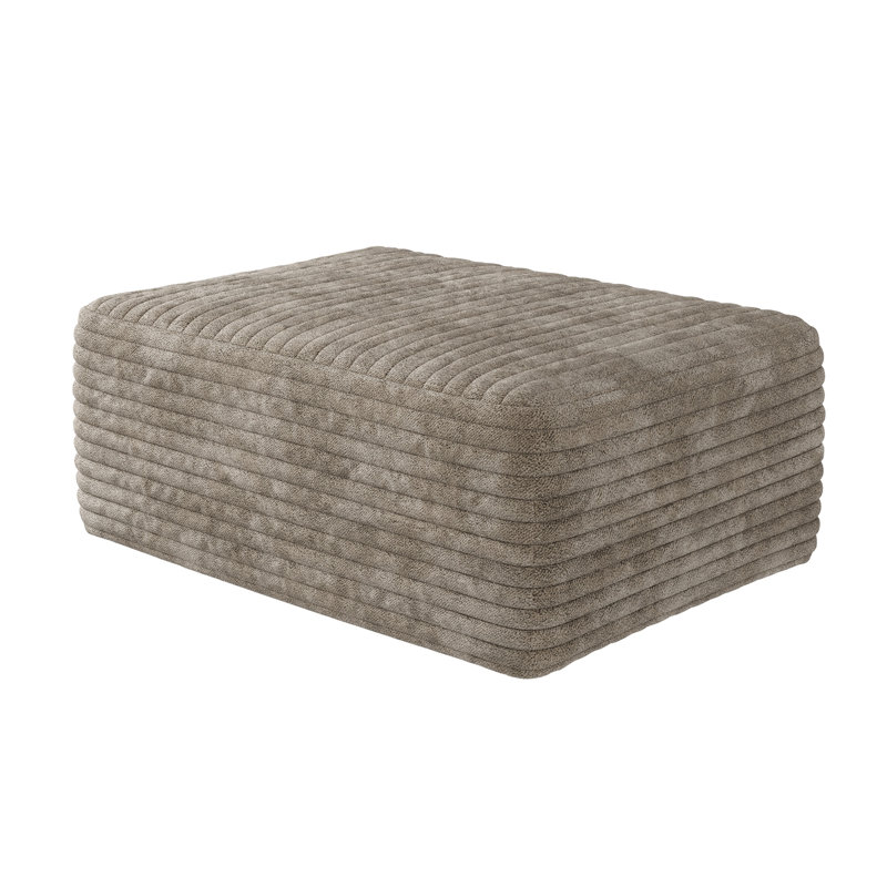 Repose-pieds de canapé 37,40 po, aucun assemblage requis (tissu en velours côtelé moelleux), Chameau
