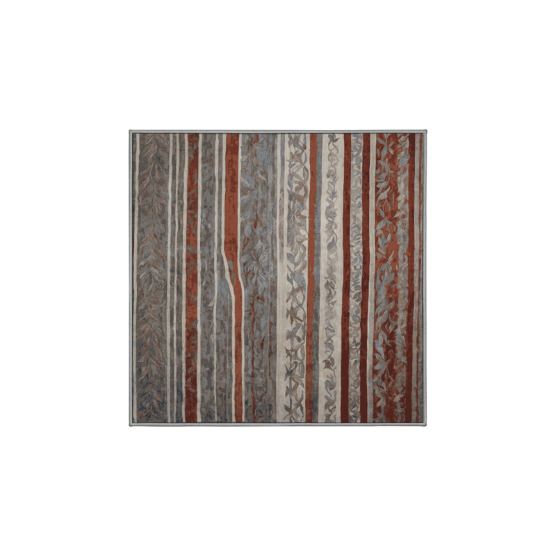 Machine Washable Gray Area Rug GSIX03581, Square 7'