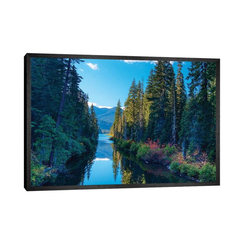 USA, Washington State Cooper Lake in Central Washington Cascade Mountains reflecting in calm waters 1 Piece Wall Art on Canvas