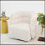 Chaise pivotante Walden - Velours crème