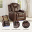 Fauteuil inclinable électrique rétro en cuir écologique-42250147