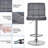 Swivel Upholstered Adjustable Bar Stool with Large Pedestal Base-81309419